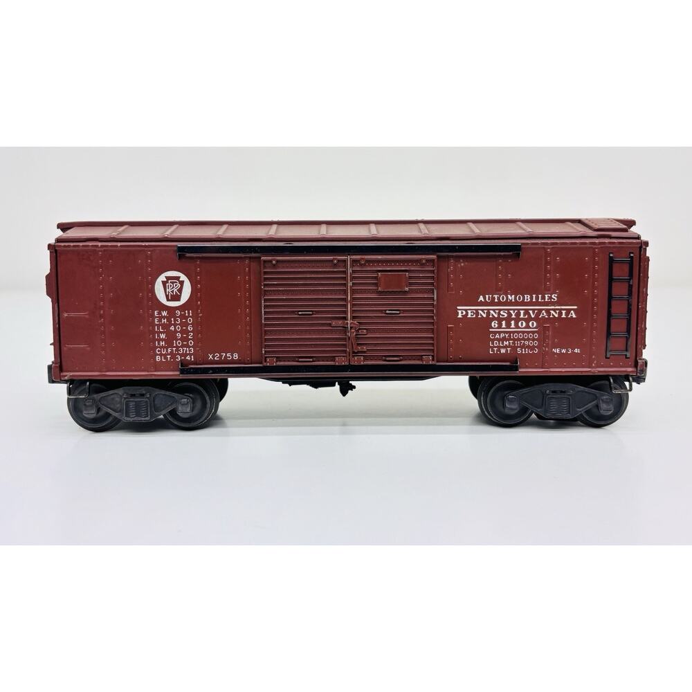 Lionel Postwar O Pennsylvania PRR Automobile Box Car Brown x2758